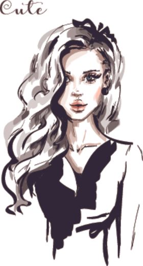 时尚美女矢量图