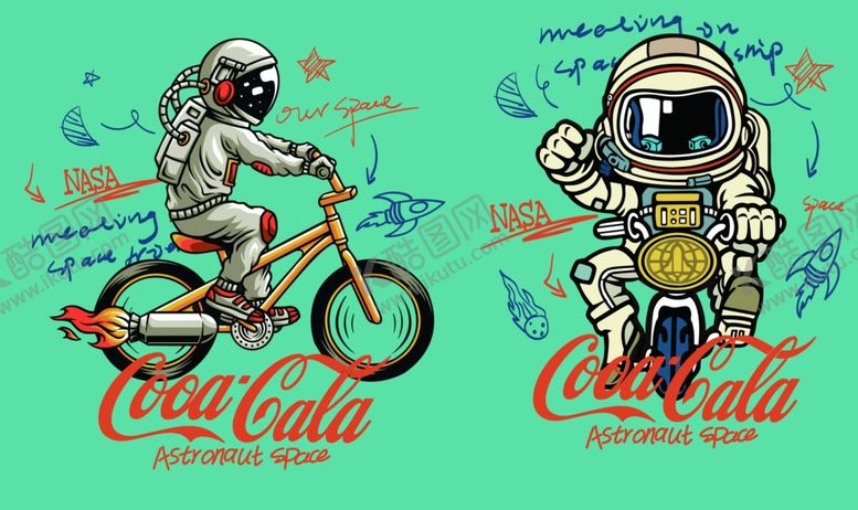 编号：10952809162119333325【酷图网】源文件下载-骑车宇航员