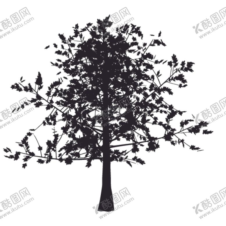 编号：61321910051308118195【酷图网】源文件下载-黑色植物树木剪影