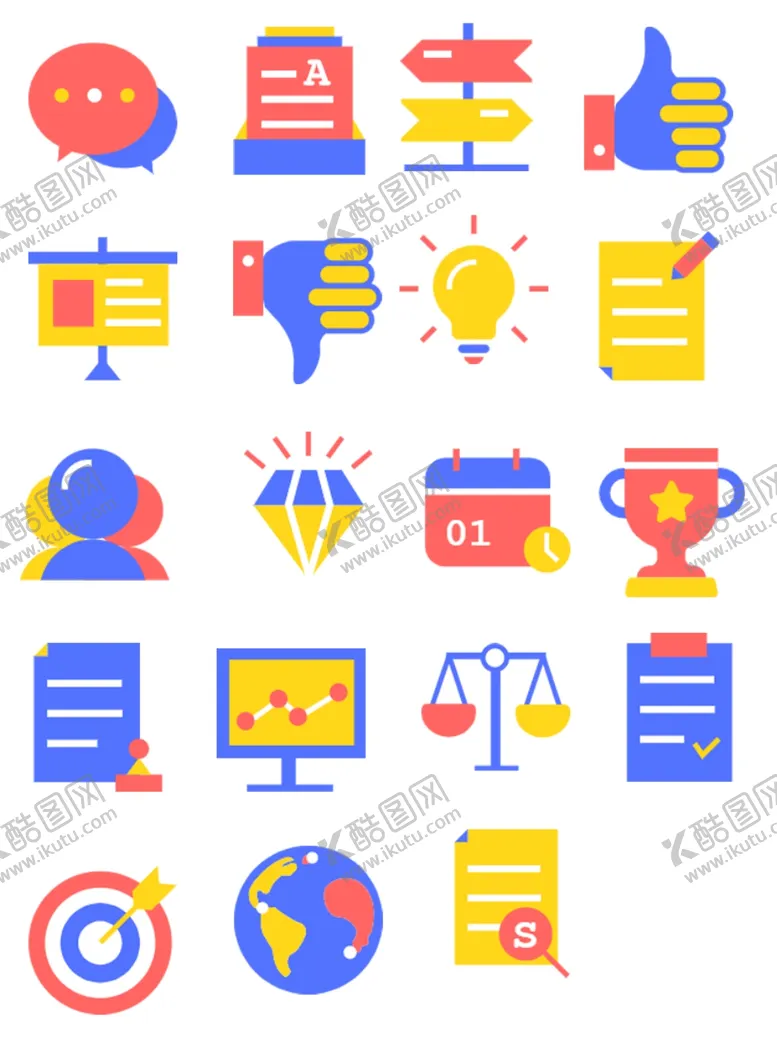 编号：15527311261630012354【酷图网】源文件下载-总结炫彩风标签图标免扣