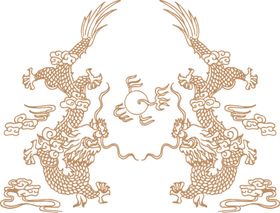 龙团龙凤龙印刷烫金底纹背景纹图