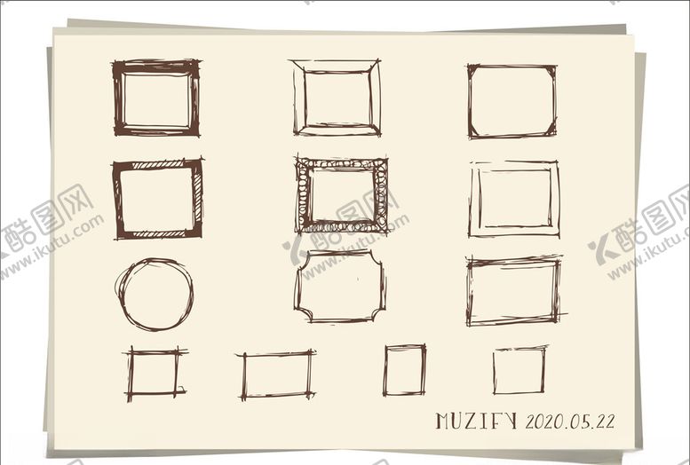 编号：10625210021137506773【酷图网】源文件下载-14款入涂鸦边框设计