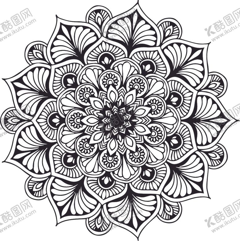 编号：22579410280536253166【酷图网】源文件下载-曼陀罗花纹