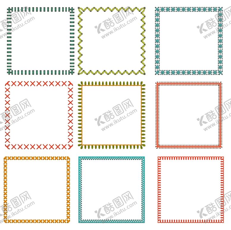 编号：48159110210744388072【酷图网】源文件下载-编织缝线边框