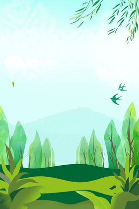 banner背景分层素材春季绿色展板