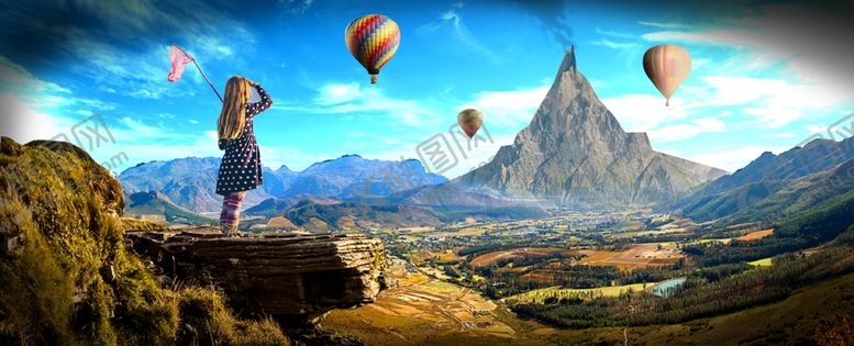 编号：92932409250917565431【酷图网】源文件下载-女孩远眺场景