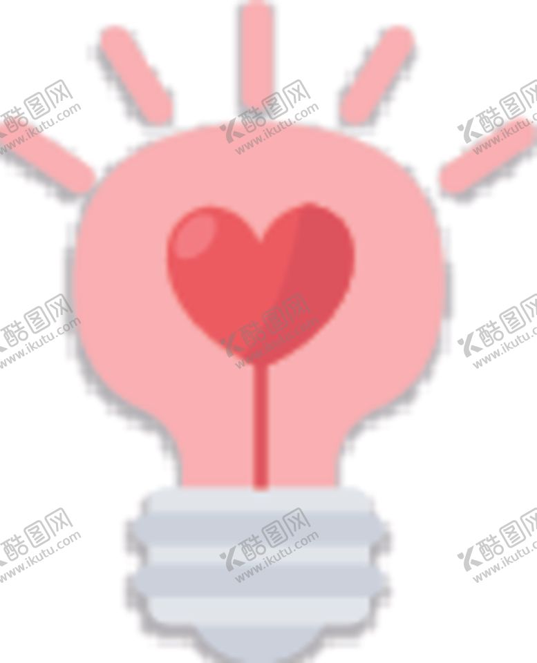编号：23523805052013545764【酷图网】源文件下载-爱心灯泡