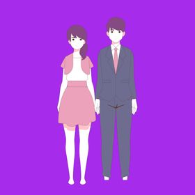 手绘情侣恋人