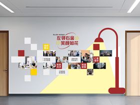 社区文化墙左邻右舍笑颜如花