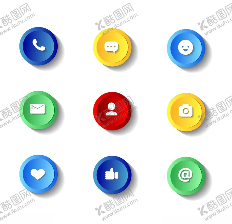 编号：21861306181331336527【酷图网】源文件下载-微立体投影网页手机端通用图标