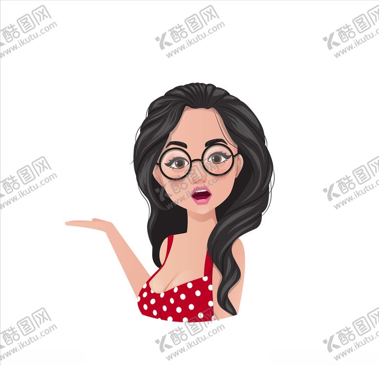 编号：97179306161201143764【酷图网】源文件下载-插画女生