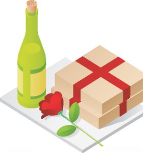 玫瑰礼盒感恩节海报