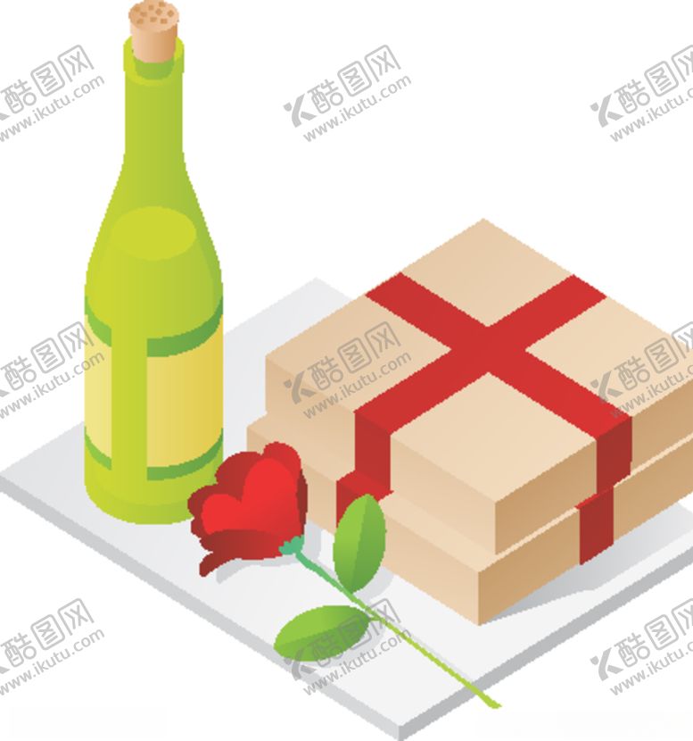 编号：36819610030416096667【酷图网】源文件下载-香槟玫瑰礼盒