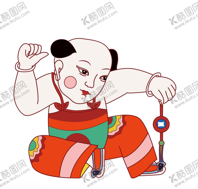 编号：76077510302206251510【酷图网】源文件下载-杨柳青年画娃娃