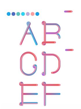 字母设计ABCDEF