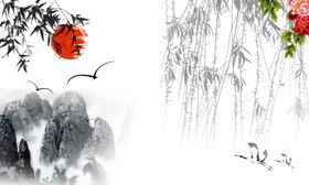 中国风式古代水墨画