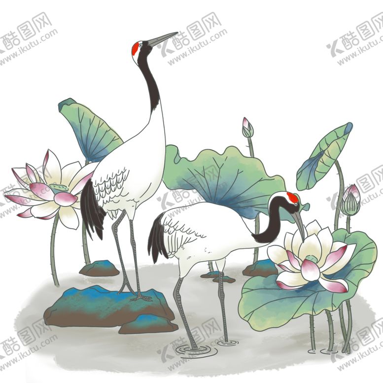 编号：40537804171237591566【酷图网】源文件下载-仙鹤元素