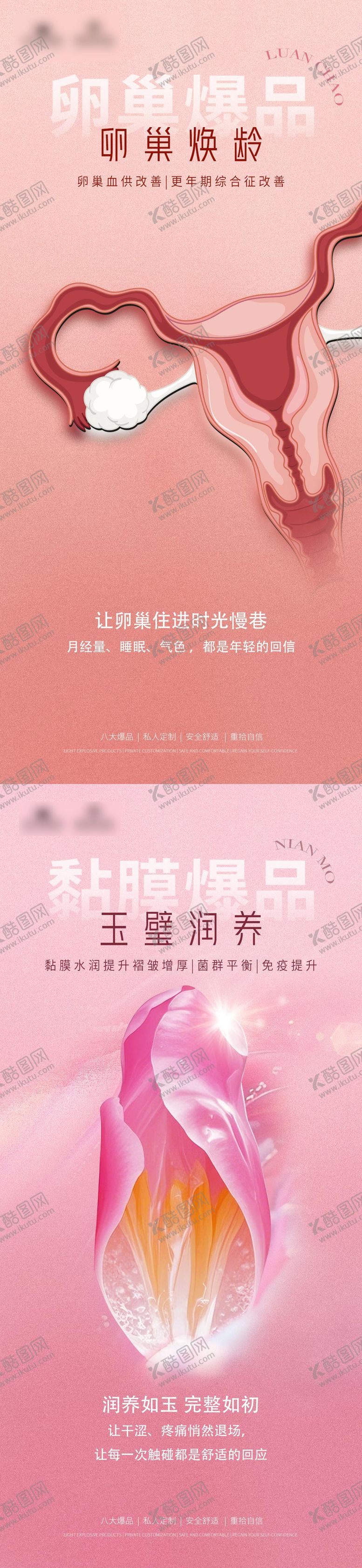 编号：65974605091103577195【酷图网】源文件下载-私密卵巢黏膜科普系列海报