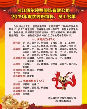 红色先进表彰光荣榜