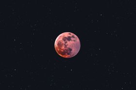 红色月亮月光月球明月