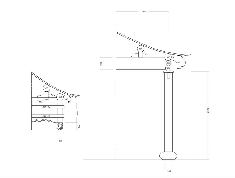 编号：25227701190752257099【酷图网】源文件下载-古建侧面图