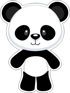 大熊猫logo头像矢量图可爱