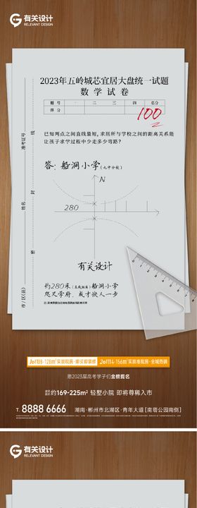 地产高考创意海报