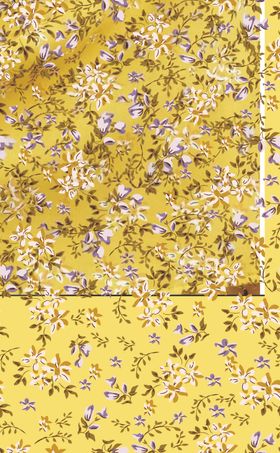 黄色花卉图案背景纹理