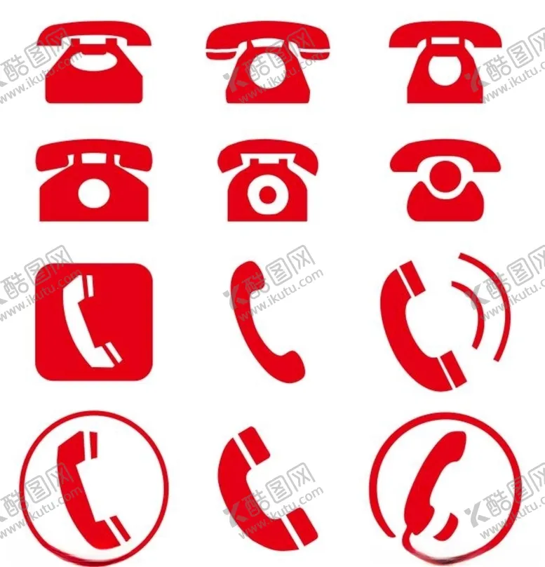 编号：69458610211933172829【酷图网】源文件下载-矢量电话图标