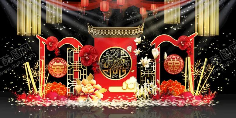 编号：34693910190857529963【酷图网】源文件下载-中式婚礼效果图