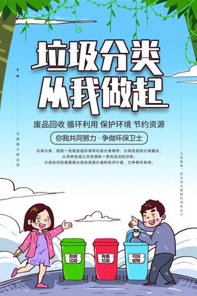垃圾分类海报素材公益展板
