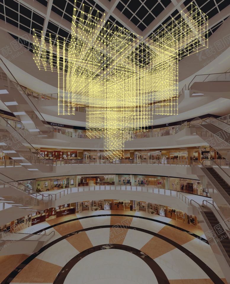 编号：26508810301201489825【酷图网】源文件下载-铭星工厂商场中庭吊饰生产厂家