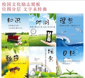 校园文化励志语展板