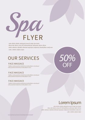 瑜伽spa简约海报