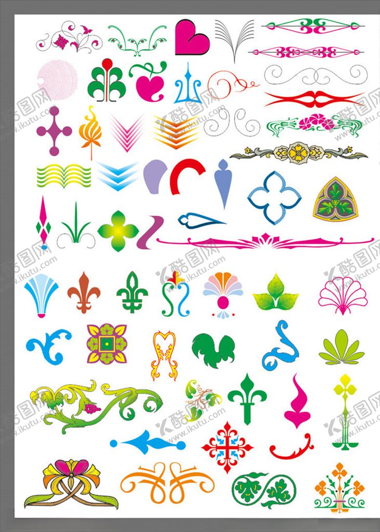 编号：98197410090200432331【酷图网】源文件下载-时尚花纹传统花边边框角花