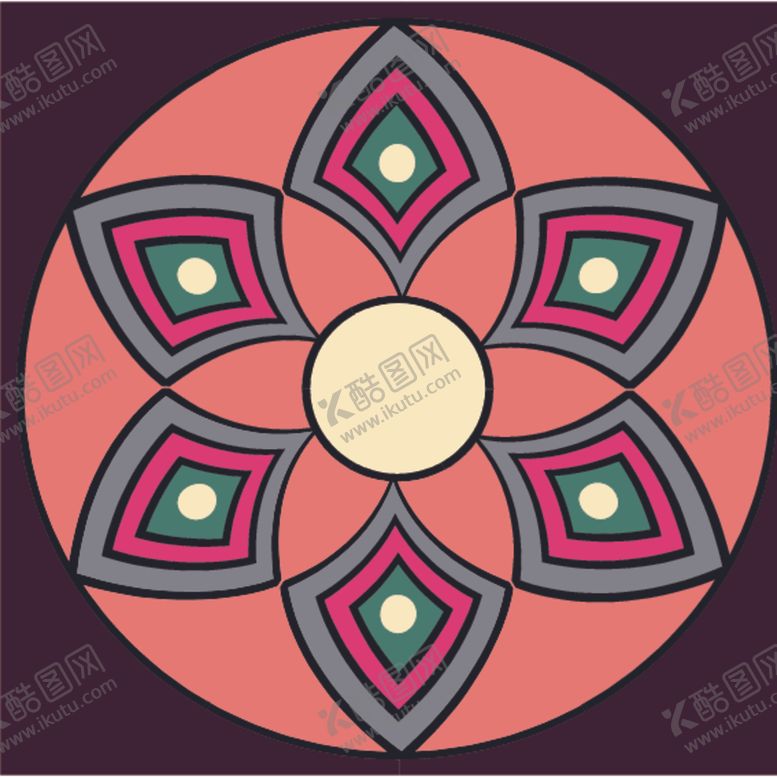 编号：58617809232120047361【酷图网】源文件下载-波西米亚风格花纹图案