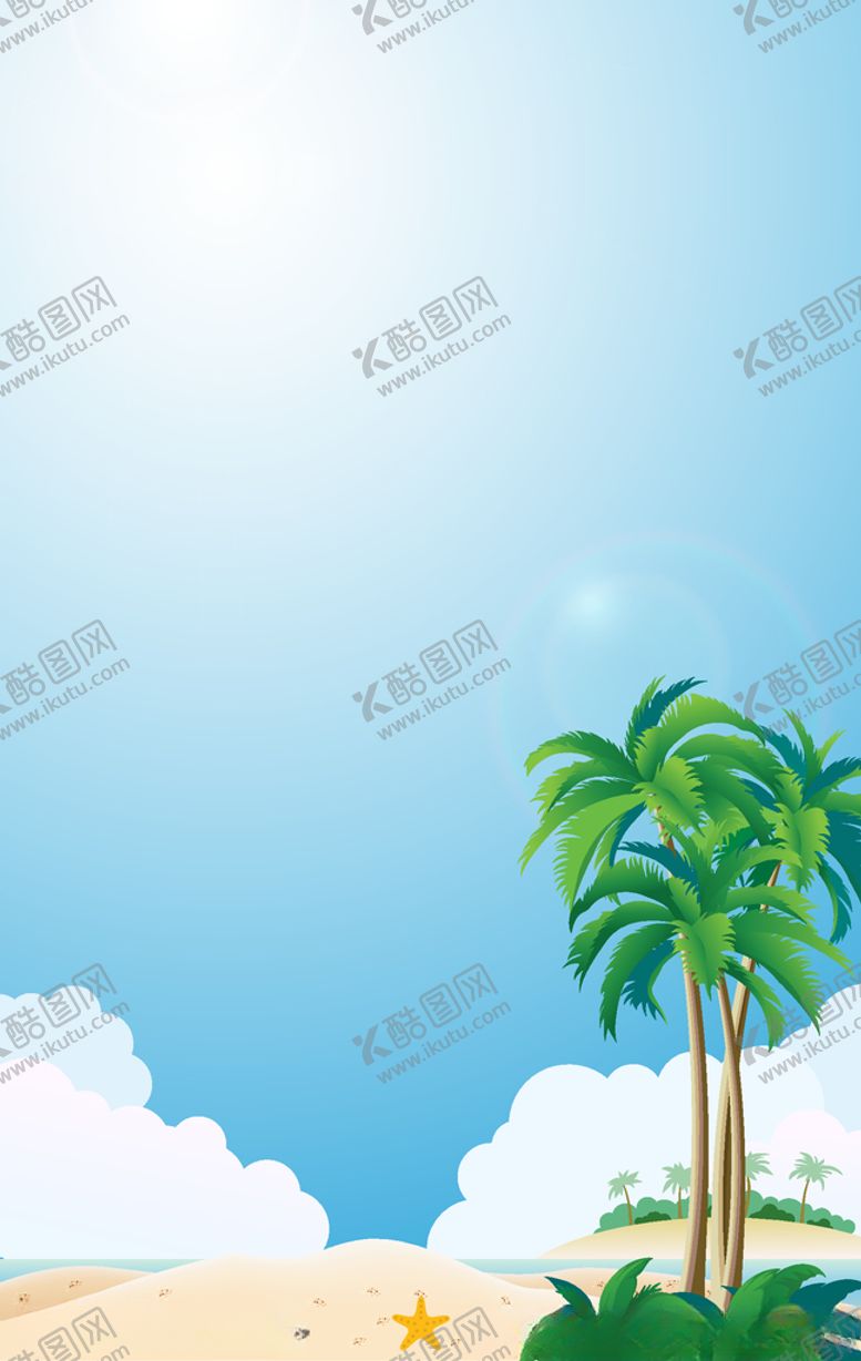 编号：14780606280511481573【酷图网】源文件下载-沙滩手绘插画