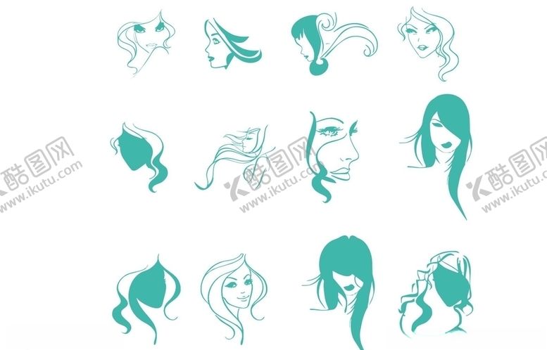 编号：20558909090749585419【酷图网】源文件下载-矢量美容美发美女侧脸