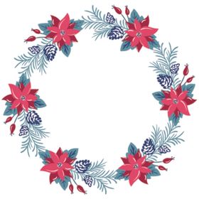 小清新圣诞节花圈