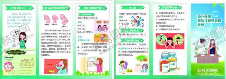 编号：28080804021314521755【酷图网】源文件下载-补充叶酸折页