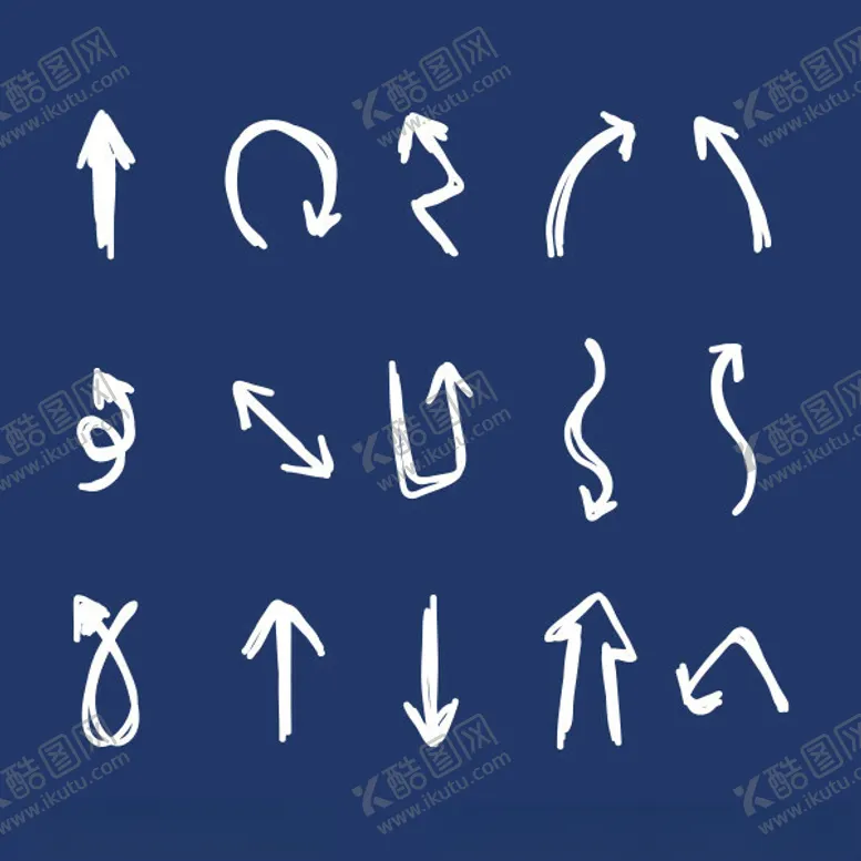 编号：60083902220052142928【酷图网】源文件下载-手绘箭头图标