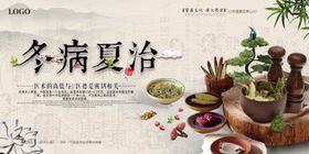 简约中国风中医展板冬病夏治展板