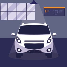 汽车修理主题插画