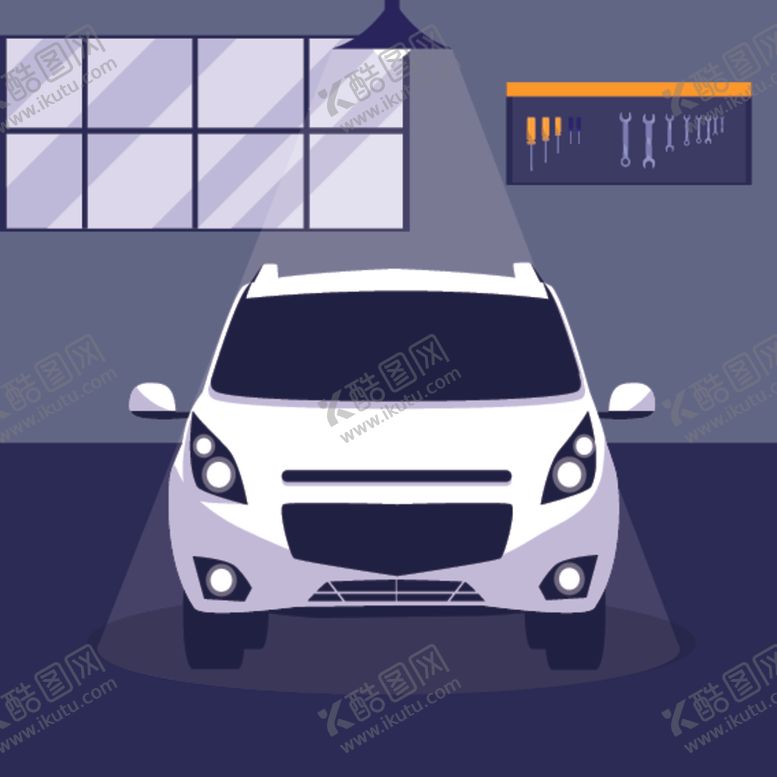 编号：23368910291815149440【酷图网】源文件下载-汽车修理主题插画