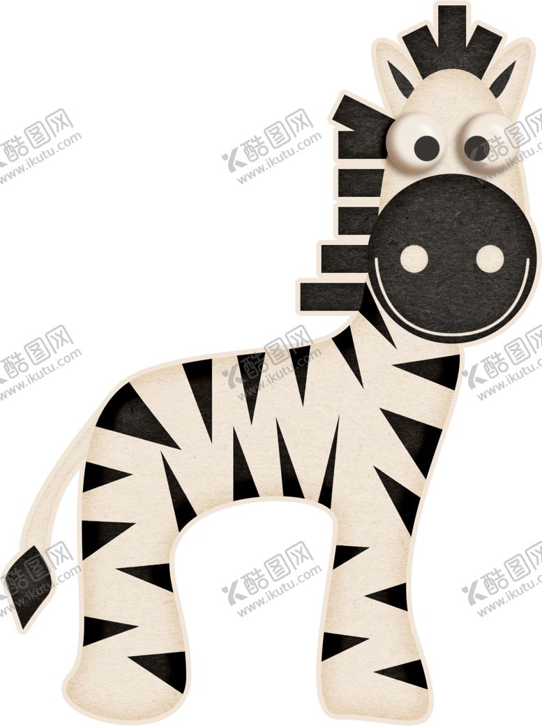 编号：23189809251953559823【酷图网】源文件下载-卡通动物图案斑马