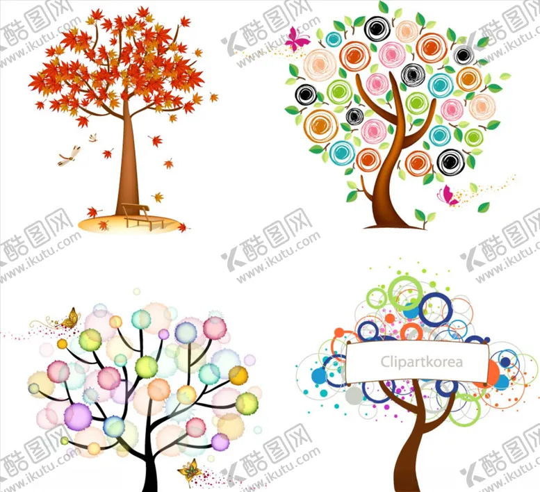 编号：34878509291500278651【酷图网】源文件下载-时尚手绘大树