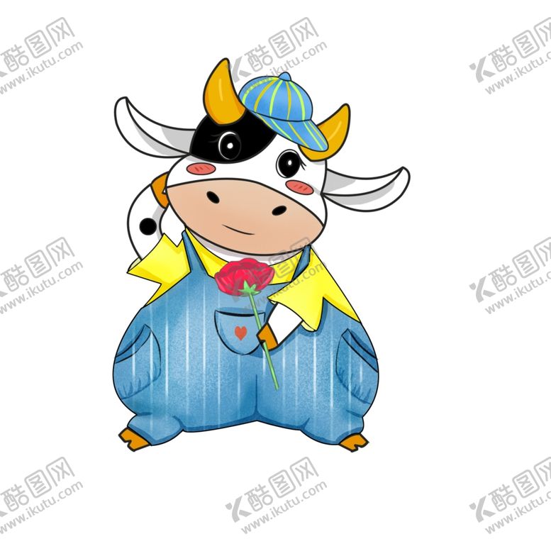 编号：72114310311413445571【酷图网】源文件下载-春节动漫牛形象