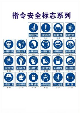 指令安全标志系列图标展示