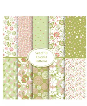 清新花卉图案纸张集合