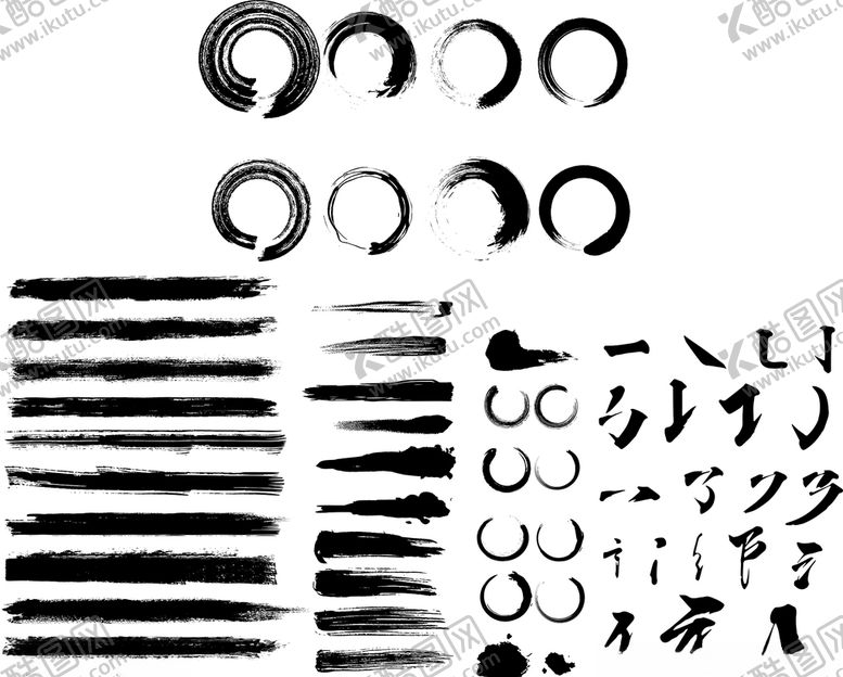 编号：38201609301947016709【酷图网】源文件下载-水墨圆圈笔触笔划